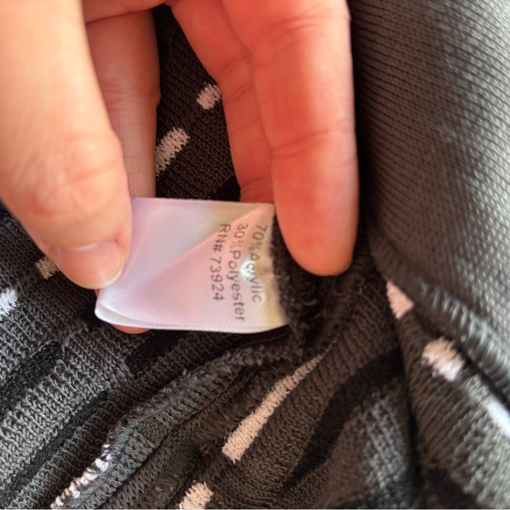 Ming Wang grey knit plaid jacket sweater - Picture 9 of 9